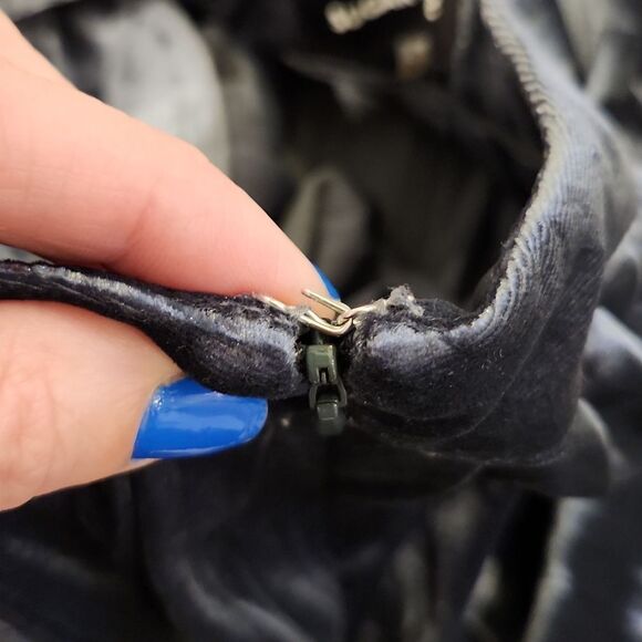 Blueish-gray velvet feel Sugar lips midi pleated skirt size S, new without tags! - Picture 9 of 12